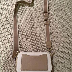 Brand new Crossbody Bag in White and Taupe with Adjustable Straps. Worn once
